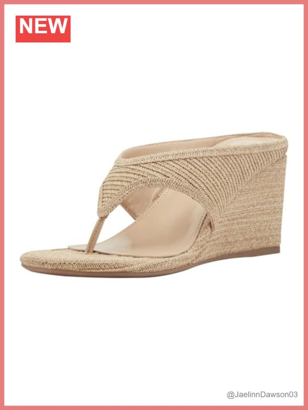 Marc Fisher LTD Udena Raffia Wedge Sandals - Leather Lining Open Toe Slip On
